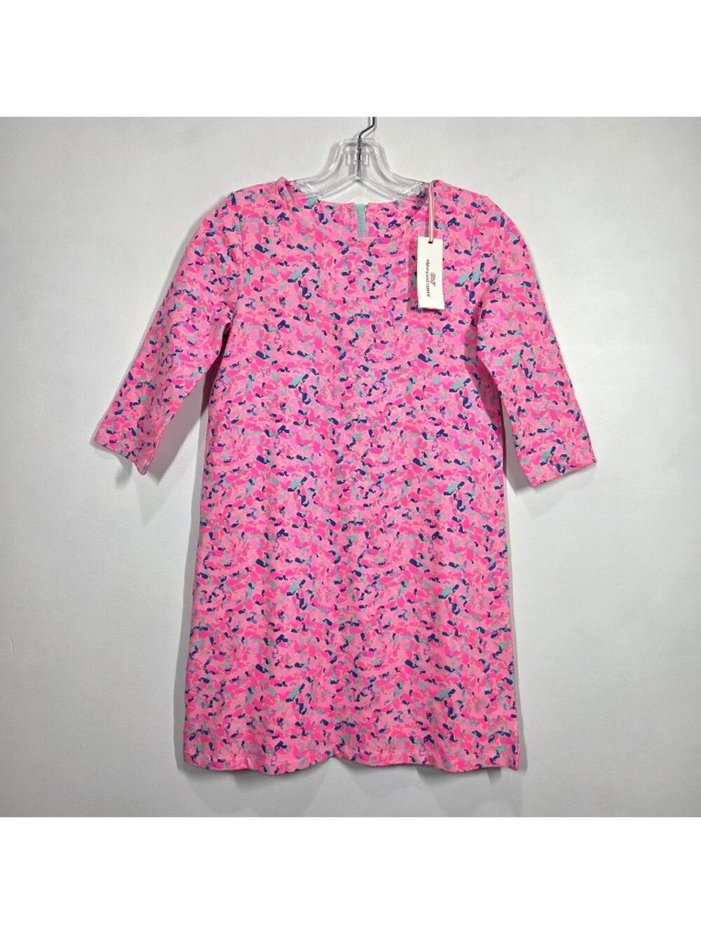 Vineyard Vines Dress Girls Large 14 Malibu Pink Whale Swirl Beachy Preppy NEW